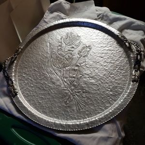 Large Rodney Kent Aluminum serving tray